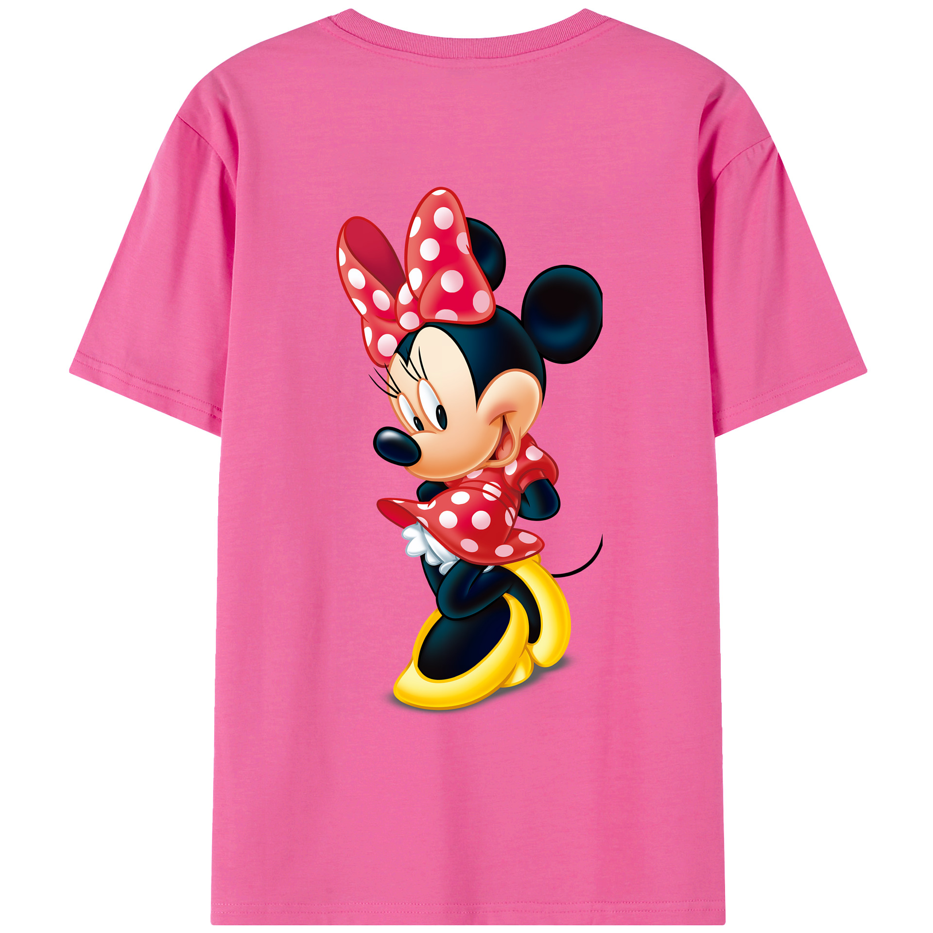 （画像用） ミッキーマウス Mickey Mouse レディース半袖Tシャツ(バックプリント)